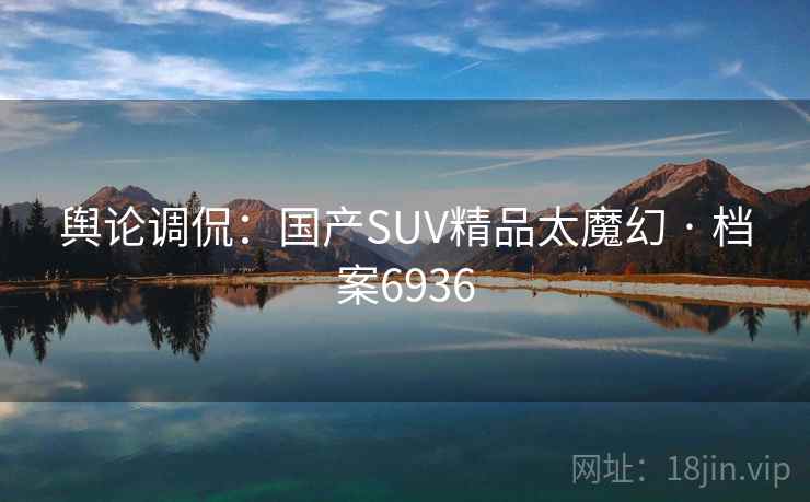 舆论调侃：国产SUV精品太魔幻 · 档案6936  第2张