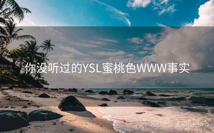 你没听过的YSL蜜桃色WWW事实 第2张 你没听过的YSL蜜桃色WWW事实 第2张