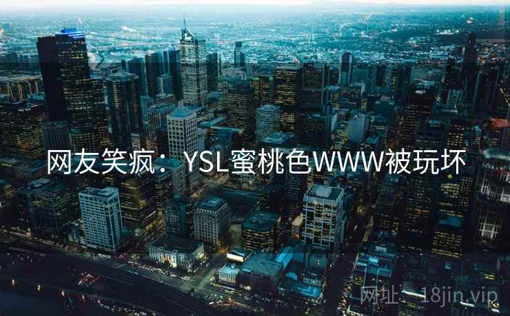 网友笑疯：YSL蜜桃色WWW被玩坏  第2张