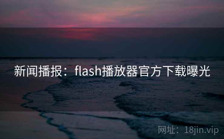 新闻播报：flash播放器官方下载曝光